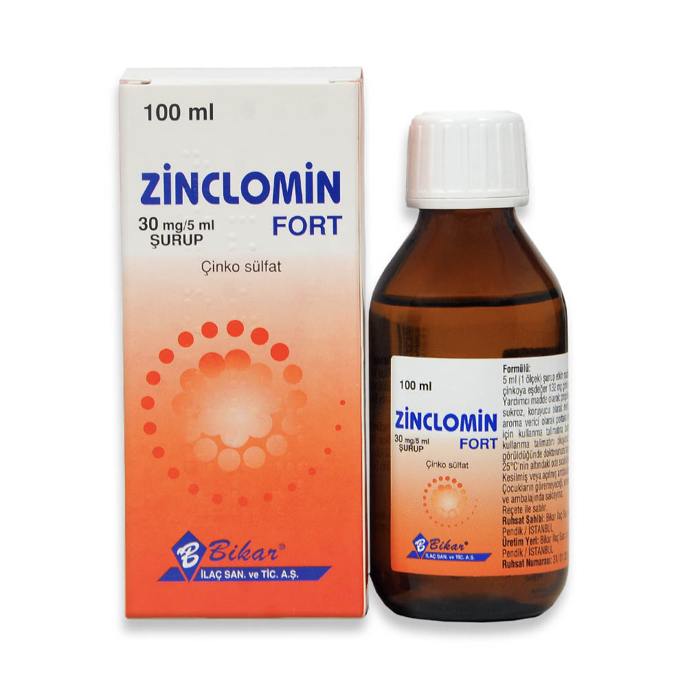 Zinclomin Fort 30 mg/5 mL Şurup